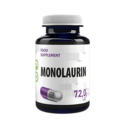 Abbildung von Hepatica Monolaurin 500mg 120 Vegane Kapseln, Laborgeprüft, Nicht GVO, keine Füllstoffe oder Zusatzstoff