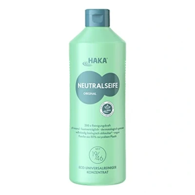 Abbildung von HAKA Neutralseife, Allzweckreiniger, 200 Anwendungen, pH neutral, langlebig, Pastös, Zitrus Duft, 1 Kg