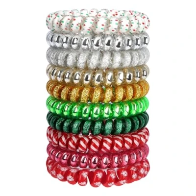 Abbildung von JessLab Spirale Haargummis, 10 Stück Sortierte, Spurlose Spiral Niedliche Plastikspirale als Pferdeschwanzhalter, Schadensfreies Haar Accessoire für Frauen und Mädchen, Farbe 18 Mischen