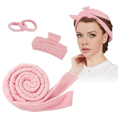 Abbildung von Dorzu Lockenwickler Locken Ohne Hitze, über Nacht, Hair Curler no Heat DIY Frisurenset, für Langes Mittleres Haar