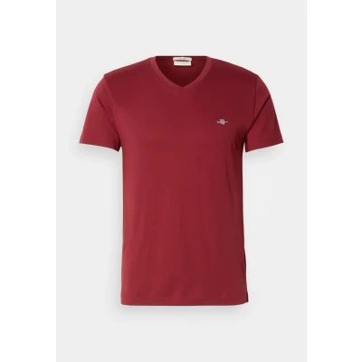 Abbildung von GANT SLIM Shield V NECK Tshirt basic, Herren, Größe: 3XL, Plumped red