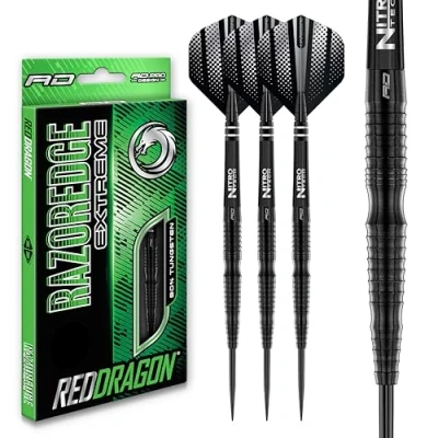 Abbildung von RED DRAGON Razor Edge Extreme 23 Gram Professional Tungsten Darts Set with Flights and Stems