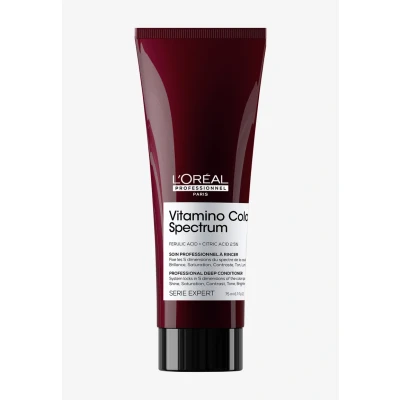 Abbildung von L&#039;Oréal Professionnel Deep Conditioner für Farbbrillanz stärkende Tiefenpflege bei coloriertem Haar, mit Ferula &amp; Zitronensäure, Serie Expert, Vitamino Color Spectrum Conditioner, 75 ml