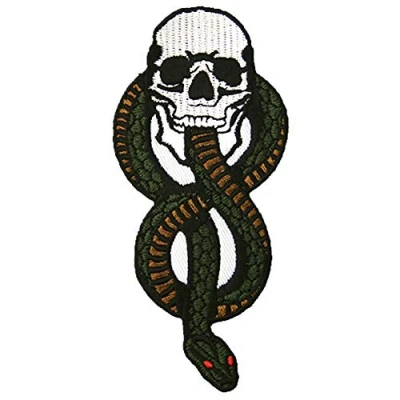 Abbildung von Snake Patch, bestickt, zum Aufnähen and Skull