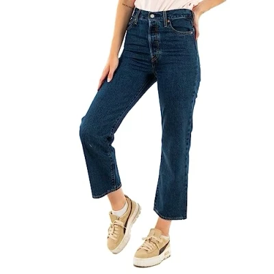 Abbildung von Levi&#039;s Damen Ribcage Straight Ankle Jeans,Dark Mineral,32W / 27L