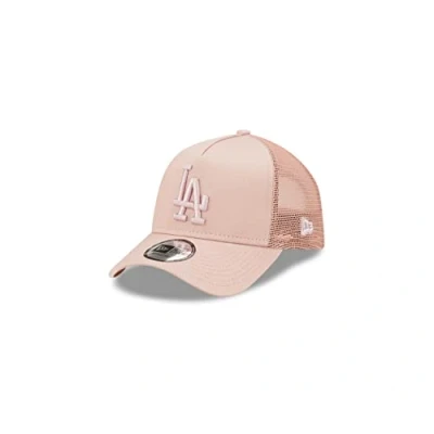 Abbildung von New Era Team Logo Los Angeles Dodgers MLB Baseball Rosa 9Forty A Frame Adjustable Trucker Cap Youth