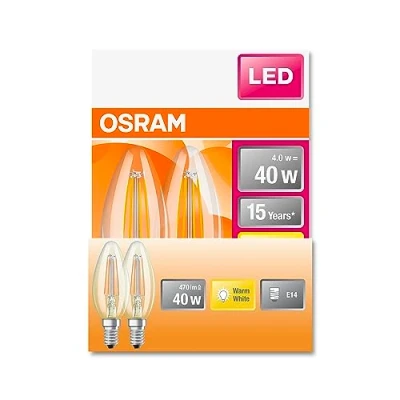 Abbildung von Osram Led star classic b fil (40) 4w/827 e14 box2 4058075330511