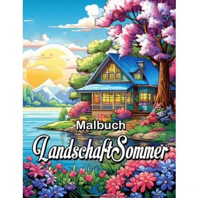 Abbildung von Landschaften Sommer Malbuch für Erwachsene: mit entspannenden und stressabbauenden