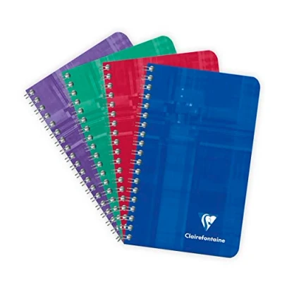 Abbildung von Clairefontaine 8582C Spiralheft (kariert, 7,5 x 12 cm, 50 Blatt) 1 Stück farbig sortiert