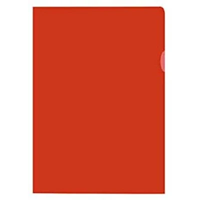 Abbildung von Kangaro K 34011 PP Kunstoff Aktenhülle/Plastikhülle DIN A4 genarbt Transparent Rot extra stark (120 µ), 31x21.6x0.4