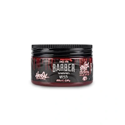 Abbildung von BARBER MARMARA No.33 hair Styling Gel 250ml Haargel Herren Starker Halt Kein Verkleben und ohne Rückstände Alkohol Frei Frischer Duft wet look gummy Effect