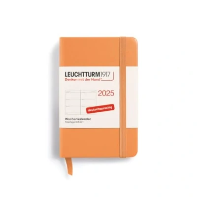 Abbildung von LEUCHTTURM1917 370560 Wochenkalender 2025, Mini A7 Hardcover 12 Monats Planer, 80 g, liniert Apricot
