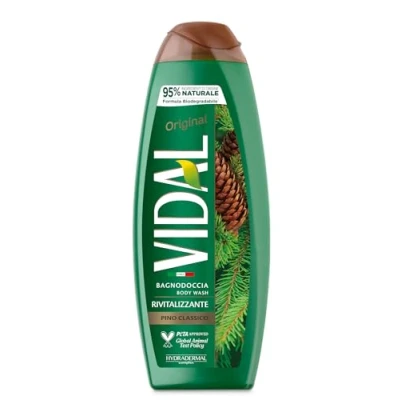 Abbildung von Vidal Duschgel Original Pino Classico, revitalisierende Formel, Duft Kiefer, Dermatologisch getestet, 500 ml