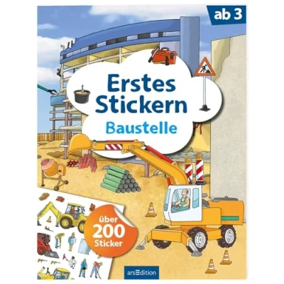 Abbildung von Erstes Stickern Baustelle: Über 200 Sticker Stickerheft für Kindergarten Kinder ab 3 Jahren
