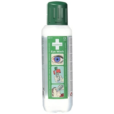 Abbildung von Cederroth Augendusche, Augenspülflasche, Eye wash, integrierte Augenmuschel, 2x 500 ml