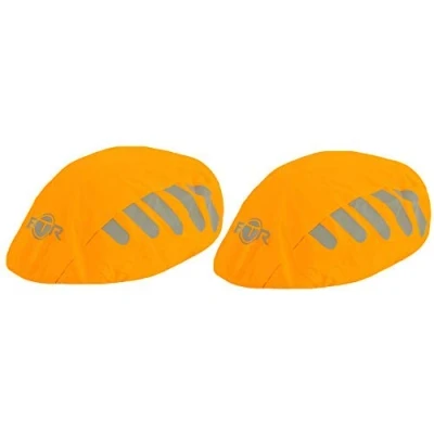 Abbildung von BTR fahrradhelm regenüberzug. Helm Cover x 2. Wasserdichter regenhaube fahrradhelm. Regenschutz für Orange