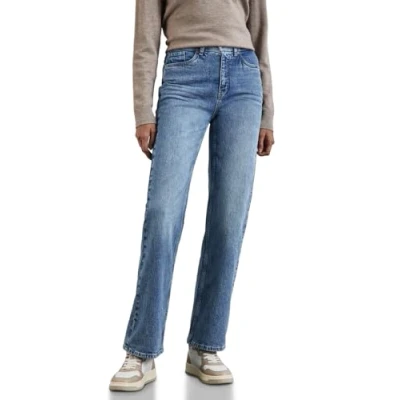 Abbildung von Street One Jeans Straight Leg, Damen, Größe: 28x32, Blau