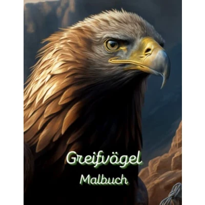 Abbildung von Greifvögel Malbuch: 40 Motive auf 80 Seiten. Ein Malspaß für Kinder und Erwachsene