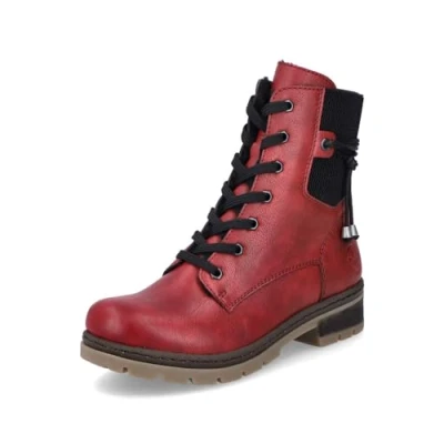 Abbildung von Rieker Plateaustiefelette, Damen, Größe: 41, Rot Schuhe