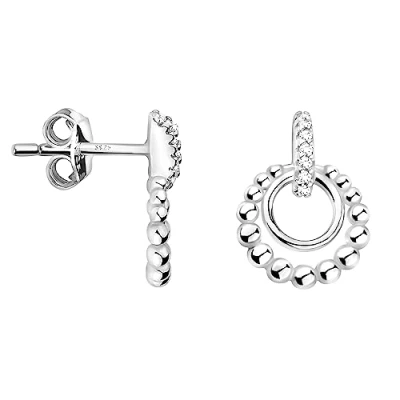 Abbildung von Sofia Milani Circle BAR Ohrringe, Damen, Größe: One Size, Silver coloured
