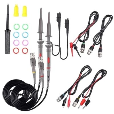 Abbildung von Oszilloskop Sonde Kit 10: 1 und 1: Umschaltbarer Hochpräziser Scope Oscilloscope Clip Probes