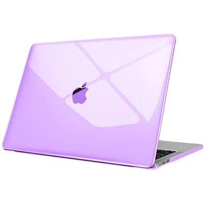 Abbildung von Fintie Hülle Kompatibel mit MacBook Pro 13 (2016 2022) A2338(M2/M1)/A2289/A2251/A2159/A1989/A1706/A1708, Ultradünne Hartschale Schutzhülle, Lila