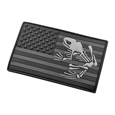 Abbildung von Blackout Frogman DEVGRU Bone Frog America Flag SEALs Rubber Patch
