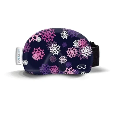 Abbildung von SOGGLE Skibrillen Schutz Überzug aus Mikrofaser (one Size), Farbe:Snowflakes Violet