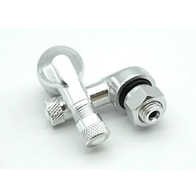 Abbildung von 2x Motorrad Alu Winkelventil Silber 8,3mm Ventile Eckventil Ventil