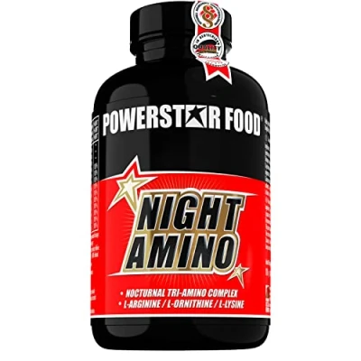 Abbildung von NIGHT AMINO Arginin Ornithin Lysin Hochdosiert Aminosäuren Komplex Mit Vitamin B &amp; C 210 Kapseln Vegan Deutsche Herstellung
