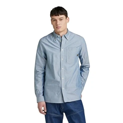Abbildung von G Star ONE Pocket Regular Hemd, Herren, Größe: XL, Nitro white oxford