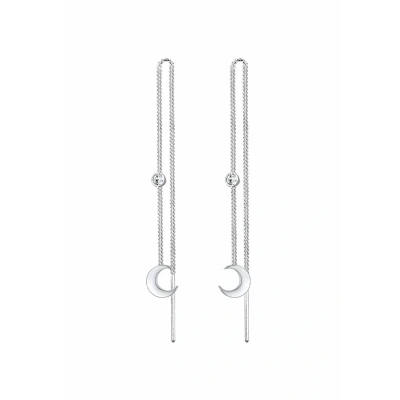 Abbildung von Elli Crescent MOON Ohrringe silvercoloured, Damen, Größe: One Size, Silver coloured