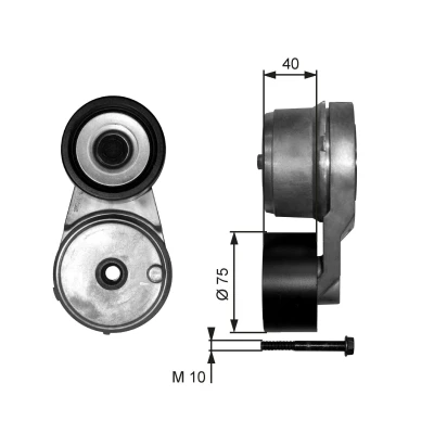 Abbildung von Riemenspanner, Keilrippenriemen FleetRunner GATES T38541