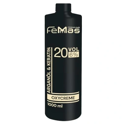 Abbildung von FemMas Oxycreme in 6% 1000 ml I Oxidationsmittel zum Haare färben &amp; Tönen Leichte Anwendung optimaler Halt Entwickler für gleichmäßige Ergebnisse Salon Qualität Hair Color Developer