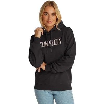 Abbildung von Calvin Klein Jeans Varsity Hoodie Sweatshirt, Damen, Größe: Large, Black