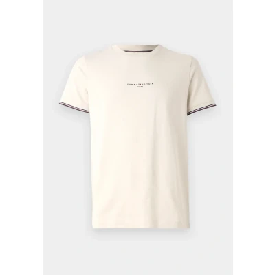 Abbildung von Tommy Hilfiger LOGO Tipped TEE Tshirt basic, Herren, Größe: XS, Newsprint