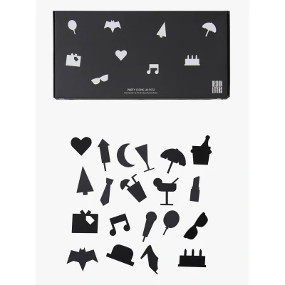 Abbildung von Design Letters Party Icons für Nachrichtentafel 20 St, Schwarz