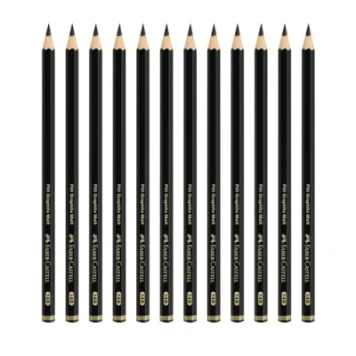 Abbildung von FABER CASTELL 205237 Bleistifte Set Pitt Graphite Matt, 12 Zeichenstifte, Härtegrad 14B