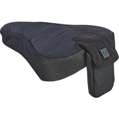 Abbildung von Prophete Fahrrad beheizbarer Sattelbezug, 28 x 18 cm, für alle gängigen Sattelgrößen, 3 Temperaturstufen, wiederaufladbarer Lithium Ionen Akku, Infrarot Heizelement, rutschfeste Unterseite