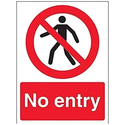 Abbildung von vsafety 52016 an r &quot;Kein Zutritt Passant PROHIBITION Zugriff Zeichen, starrer Kunststoff, Hochformat, 150 mm x 200 mm, schwarz/rot