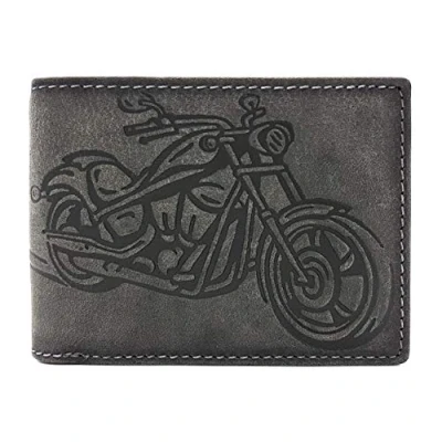 Abbildung von Jockey Club echt Leder Biker Geldbörse quer Hunterleder Portemonnaie Motorrad mit RFID Schutz