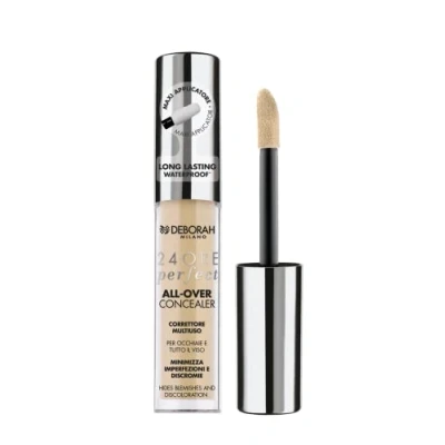 Abbildung von Deborah Milano Flüssigkeitskorrektor 24 Stunden Perfect All Over Concealer, 2.1 Licht, Long Lasting und Wasserfest, hohe Dichtigkeit, Minimiert Vervollkommnung, Augenringe Gesichtsdiskromien