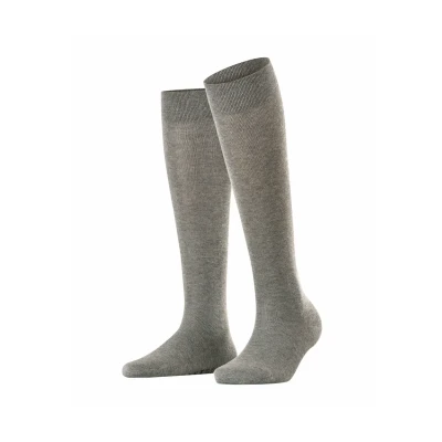 Abbildung von Falke Sensitive London Comfort BAND Kniestrümpfe, Damen, Größe: 35 38, Light greymel