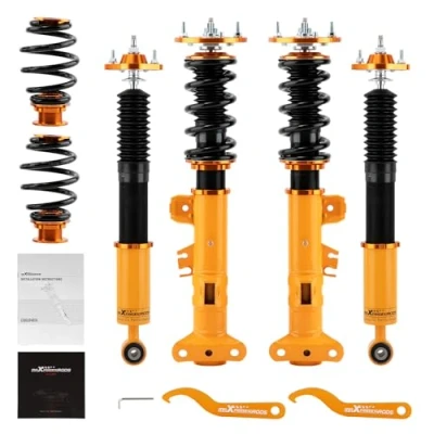 Abbildung von maXpeedingrods Coilovers Coil Spring with Adjustable Damper for E36 (1992 1999) 318i 318is 318ic 323i 323ic 323is 328i 328is Gold