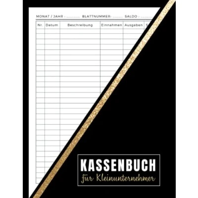 Abbildung von Kassenbuch für Kleinunternehmer: Einnahmen Ausgaben Heft einfach eintragen, geeignet Vereine, Gastronomen, Selbstständige, Friseure . Ausgabenbuch (A4).