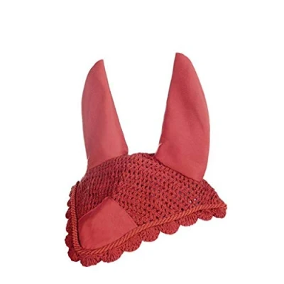 Abbildung von HKM Fliegenhaube Dunkelrot/Dunkelrot Pony