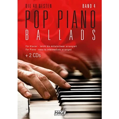 Abbildung von Pop Piano Ballads 4 mit 2 Playback CDs: Die 40 besten leicht bis mittelschwer arrangiert
