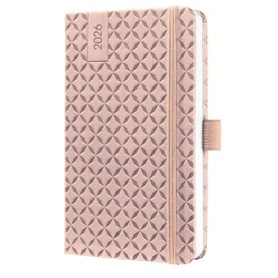 Abbildung von SIGEL J6130 Wochenkalender 2026 A6, rose, Hardcover, Gummiband, Stiftschlaufe, Einstecktasche, 174 Seiten, vegan, aus nachhaltigem Papier, Terminplaner Kalenderbuch Jolie