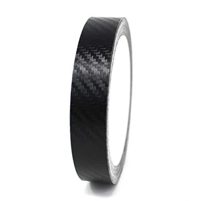 Abbildung von Finest Folia 10 Meter (0,79/Meter) Zierstreifen Auto Motorrad Boot Modellbau Farbauswahl Dekorstreifen Seitenstreifen Klebestreifen (Carbon Schwarz, 10mm Breite)