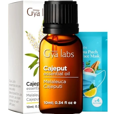 Abbildung von Gya Labs Ätherisches Cajeput Öl für Diffusor 100% Reines Natürliches die Haut, Aromatherapie, Kerzenherstellung Frischer Kräuterduft (10 ml)